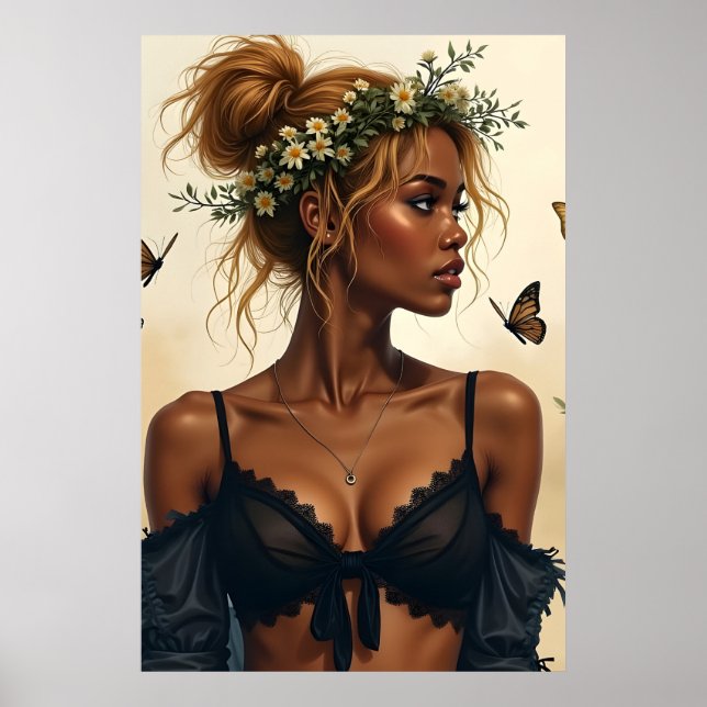 Ätherische Schönheit in Bloom Poster (Vorne)