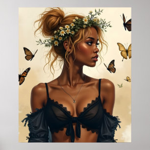 Ätherische Schönheit in Blüte Poster