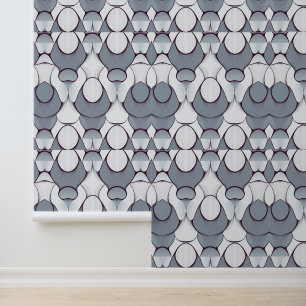 Ätherische Skalen: Modernes Grau und Weiß Abstrakt Tapete