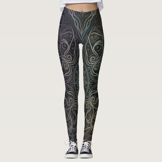Ätherische Twilight-Mandala-Leggings Leggings (Vorderseite)