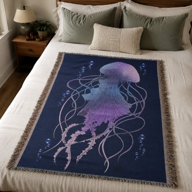 Ätherische violettblaue Qualle Decke (Von Creator hochgeladen)