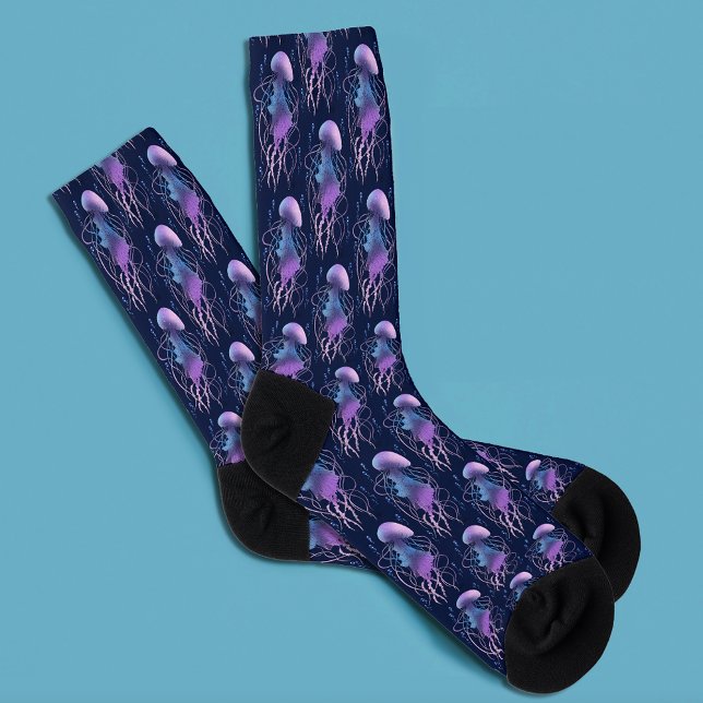 Ätherische violettblaue Qualle Socken (Von Creator hochgeladen)