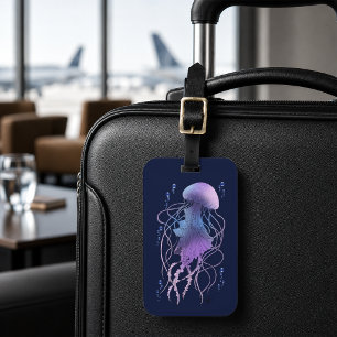 Ätherische violette Blaue Qualle Gepäckanhänger
