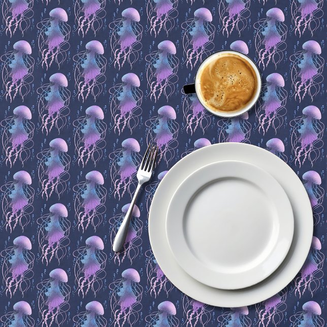 Ätherische violette Blaue Qualle Tischdecke (Von Creator hochgeladen)