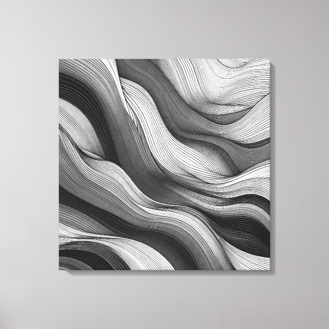 Ätherische Wellen: Ein Tanz aus Licht und Schatten Leinwanddruck (Vorderseite)