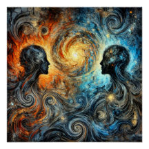 Ätherische Wirbel und Silhouetten