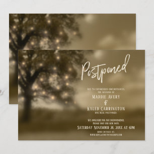 Ätherischer Baum mit einer verspäteten Hochzeitkar Einladung