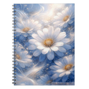 Ätherischer Blaue Daisy Traum Notizblock