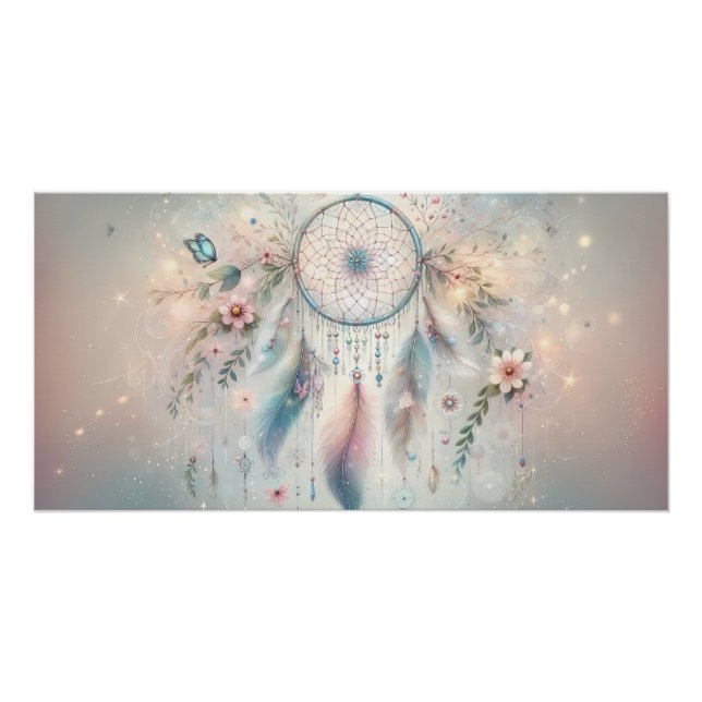Ätherischer Boho-Traumfänger  Poster (Vorderseite)