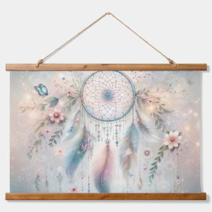 Ätherischer Boho-Traumfänger  Wandteppich Mit Holzrahmen