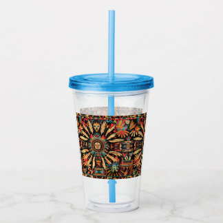 Ätherischer Cyan "Aztec Dream" 473ml Tumbler Acryltrinkbecher