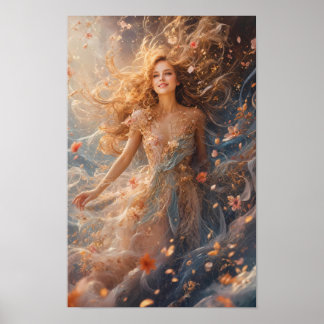 Ätherischer Floral Reverie Wandkunstposter Poster