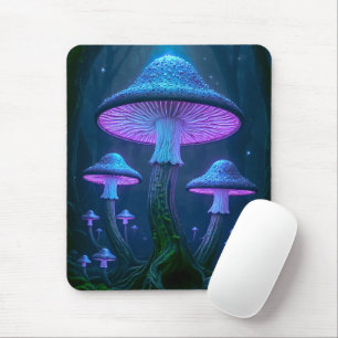 Ätherischer leuchtender biolumineszenter Waldpilz Mousepad