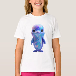 Ätherischer Marmorierter Irisierender Baby-Delfin T-Shirt