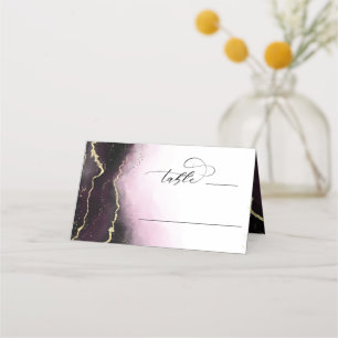 Ätherischer Nebel Ombre-Wein Hochzeitstisch Nummer Platzkarte