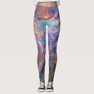 Ätherischer Pastell-Nebel-Galaxie Leggings
