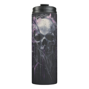 Ätherischer Schädel Abstrakte Grunge Dunkle Kunst Thermosbecher