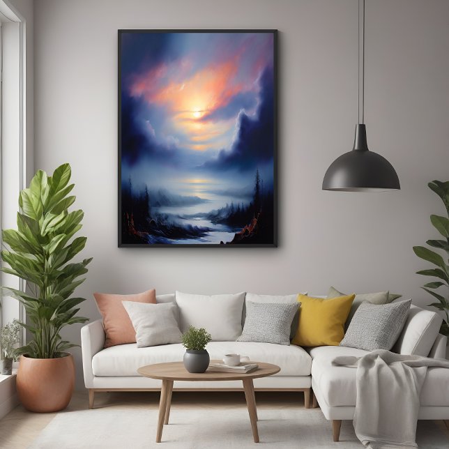 Ätherischer Sonnenaufgang über die malerische Berg Poster (Von Creator hochgeladen)