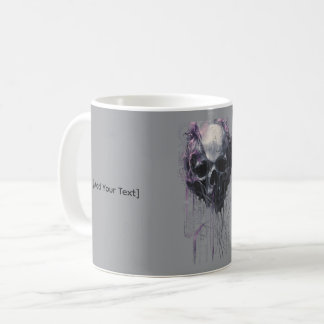 Ätherischer Totenkopf Abstract Grunge Dark Art Kaffeetasse