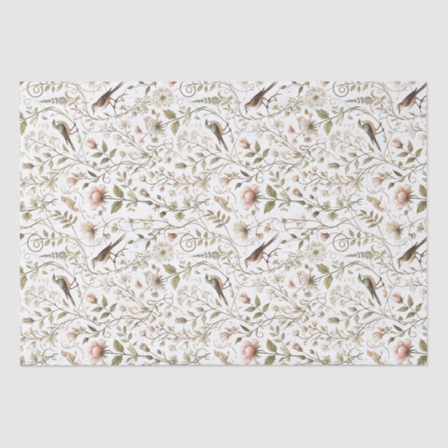 Ätherischer verzauberter Wald Seidenpapier (Vorderseite)