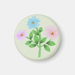 Ätherischer Wasserfarben-Wildblumenstrauß - Pastel Magnet