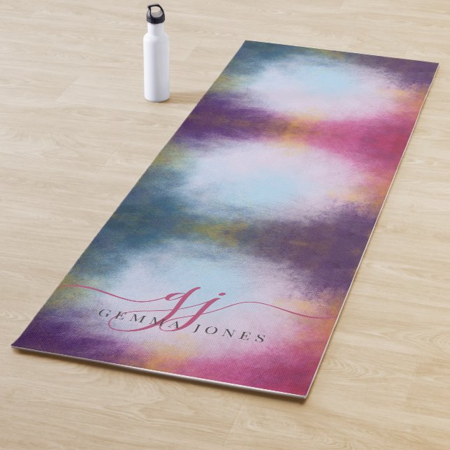 Ätherisches abstraktes Glanz-Monogramm Yogamatte (Beispiel)