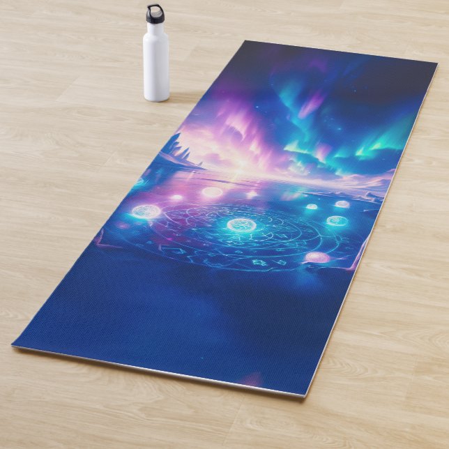 Ätherisches Aurora-Eis-Ritual-Fantasydesign | Myst Yogamatte (Beispiel)