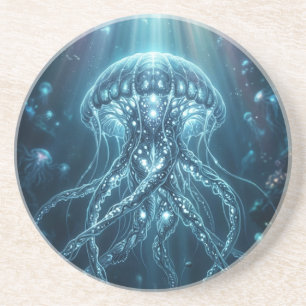 Ätherisches biolumineszentes Quallen-Gaming-Mauspa Getränkeuntersetzer