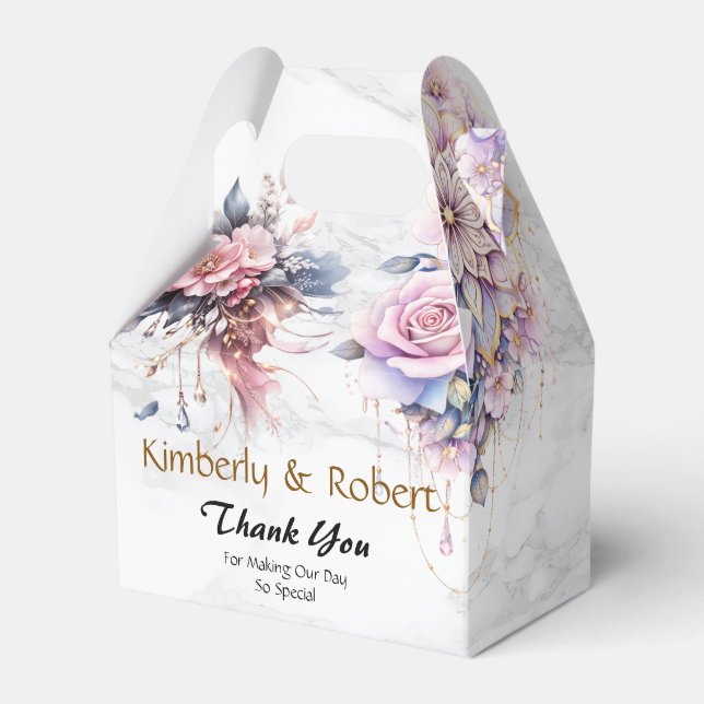 Ätherisches florales Mandala in sanfter Pastell-El Geschenkschachtel (Vorderseite)