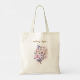 Ätherisches florales Mandala in sanfter Pastell-El Tragetasche