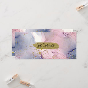 Ätherisches Immergrün Rosa Gold Gutschein Einladung