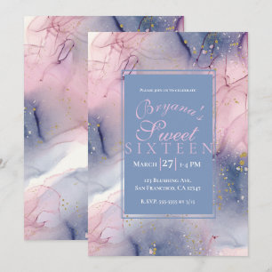 Ätherisches Immergrün Rosa Gold Tinte Fantasy Swee Einladung