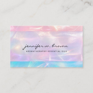 Ätherisches Irisierendes Sanftes Pastell-Rosa-Aqua Visitenkarte
