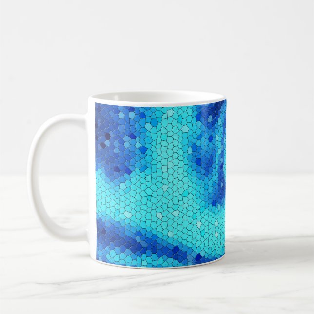Ätherisches Licht in tiefblauem Meer Kaffeetasse (Links)