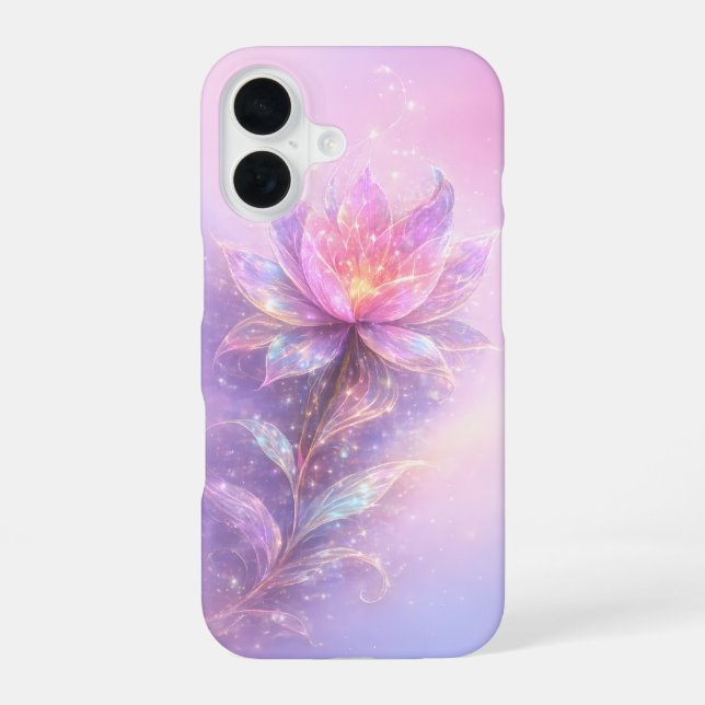 Ätherisches Lotuslicht iPhone 16 Hülle (Rückseite)