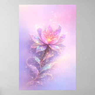 Ätherisches Lotuslicht Poster