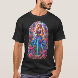 Ätherisches Mosaik Prinzessin Glas Dome T-Shirt |