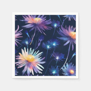 Ätherisches Night Bloom Biolumineszenz Aster Serviette