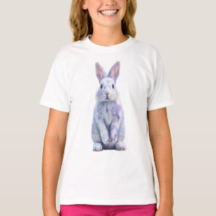 Ätherisches Pastell-Wasserfarben-Hasen-Kinder T-Shirt