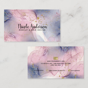 Ätherisches Periwinkle Rosa Gold Tinten-Fantasy-Ma Visitenkarte