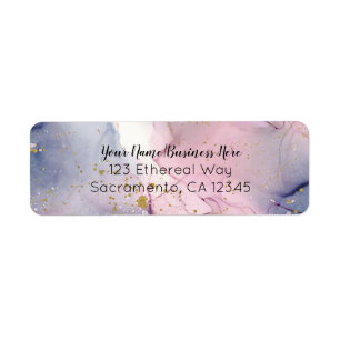 Ätherisches Periwinkle Rosa Gold Tintenfantasie Gl