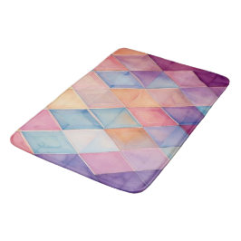 Ätherisches Prisma: Pastell-Wasserfarben-Harlekin- Badematte