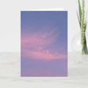 Ätherisches Rosa Pastell Lila Dämmerung Wolken Karte
