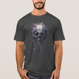 Ätherisches Totenkopf-Abstrakt-Grunge-Dunkelart-T- T-Shirt