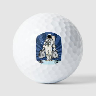 Ätherum zum Mond ETH Space Man Merch Golfball