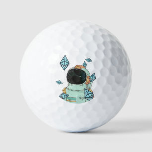 Ätherum zum Mond ETH Space Man Merch Golfball