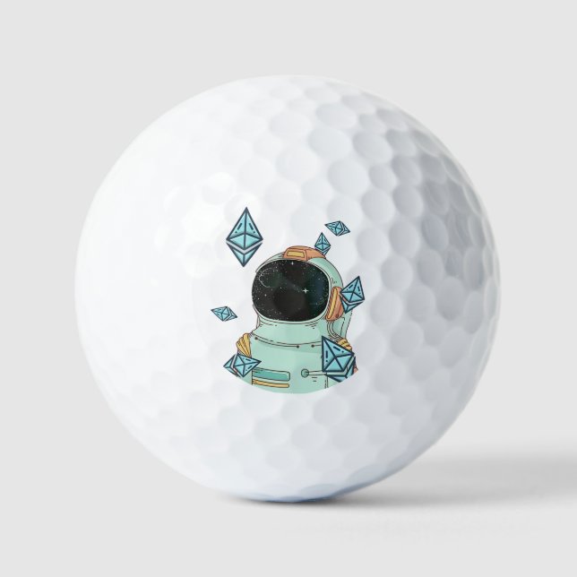 Ätherum zum Mond ETH Space Man Merch Golfball (Vorderseite)