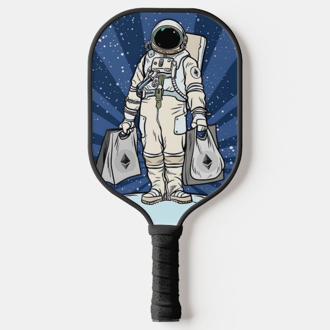 Ätherum zum Mond ETH Space Man Merch Pickleball Schläger (Vorderseite)
