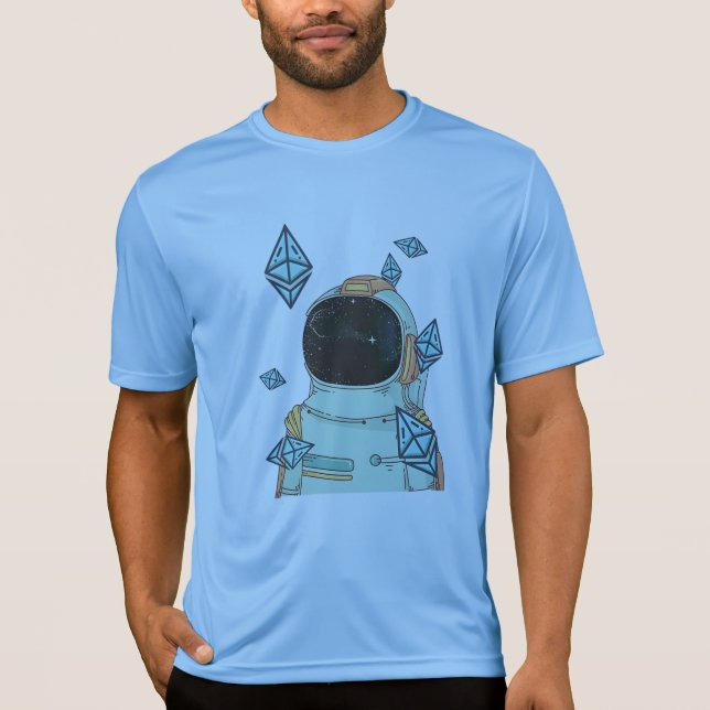 Ätherum zum Mond ETH Space Man Merch T-Shirt (Vorderseite)