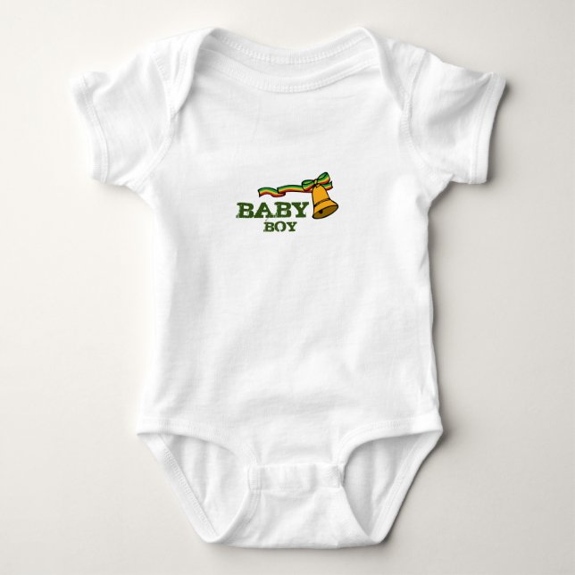 Äthiopia Rasta Flag Baby Bodysuit Baby Strampler (Vorderseite)